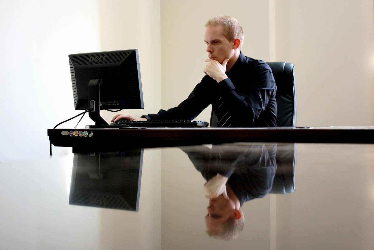 Sample law office website on a desktop monitor