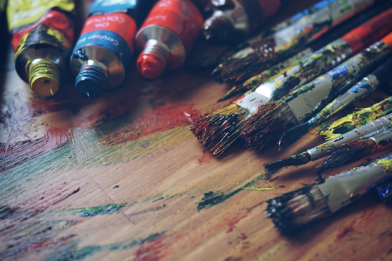 Designer selecting a color palette for a website design